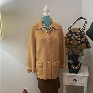 Vintage Virgin Wool Women's Mustard Gold Jacket